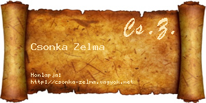 Csonka Zelma névjegykártya